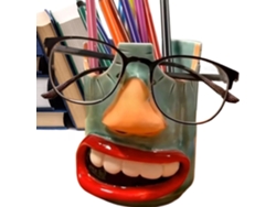 Portalápices de escritorio, organizador divertido para bolígrafos, lápices, gafas y accesorios de oficina Gokoco