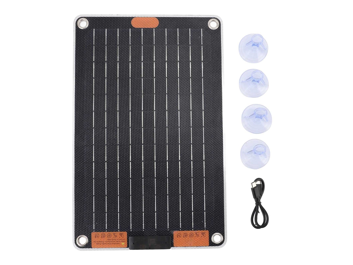 Panel Solar Ultradelgado E Impermeable De Doble Cara De 30 W Y 5 V 3 A Para Carga Rápida De Teléfonos Móviles Y Dispositivos Electrónicos.