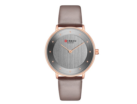 Relojes casuales de moda para mujer, reloj elegante de pulsera de cuero genuino para mujer, relojes de pulsera de cuarzo, marrón LUUCOZK