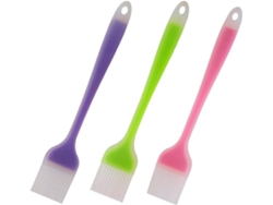 Juego JEIIBRZUI de 3 pinceles de silicona semitransparentes: polvo de macaron medio transparente, verde medio transparente y púrpura medio transparente