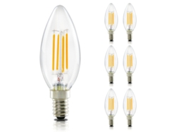 Zmh Bombilla Led Tipo Vela E14, Blanco Cálido, 4 W, 2700 K, Filamento Retro