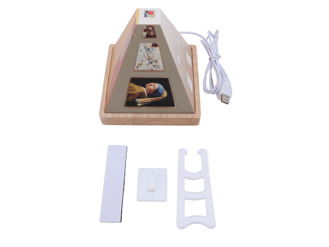 Lámpara de pared LED 3D 2026, visión sin necesidad de mirar, luz nocturna USB decorativa para sala de estar, dormitorio, oficina, iluminación ambiental.