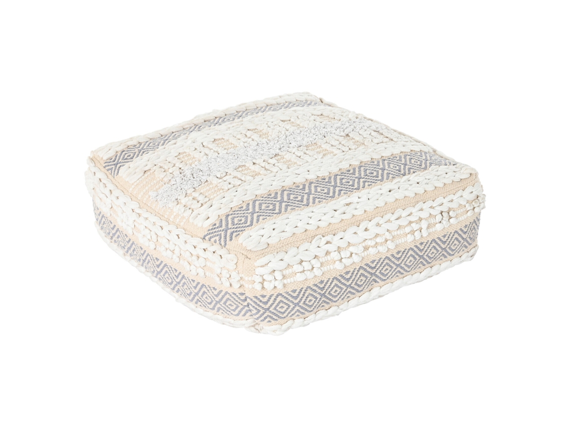 Cojin Suelo Algodon 6300 Gr, Rayas Blanco 60x60x25cm
