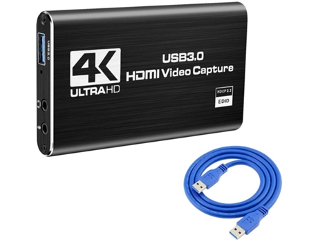 Caja de adquisición de vídeo 4K HDMI1215-Y6 Adaptador negro