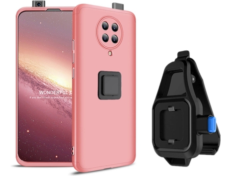 Funda Xiaomi Poco F2 Pro Slim Armor 360º con Soporte para la Cintura Rosa