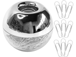 Juego De 2 Cajas Magnéticas Plateadas Con 200 Pequeños Clips Metálicos Antideslizantes.