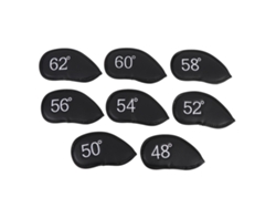 Juego De 8 Piezas De Diadema Para Palos De Golf En Cuero Sintético Ajustable Con Cierre De Velcro Para Ángulos De 48° A 62°.