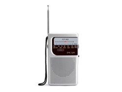Radio analógica AM/FM portátil de doble banda Siurn Silver