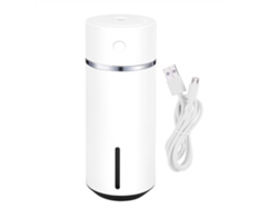 Humidificador de aire portátil mini USB de 240 ml para escritorio, coche, oficina y hogar. Ideal como regalo de decoración y purificación (blanco).