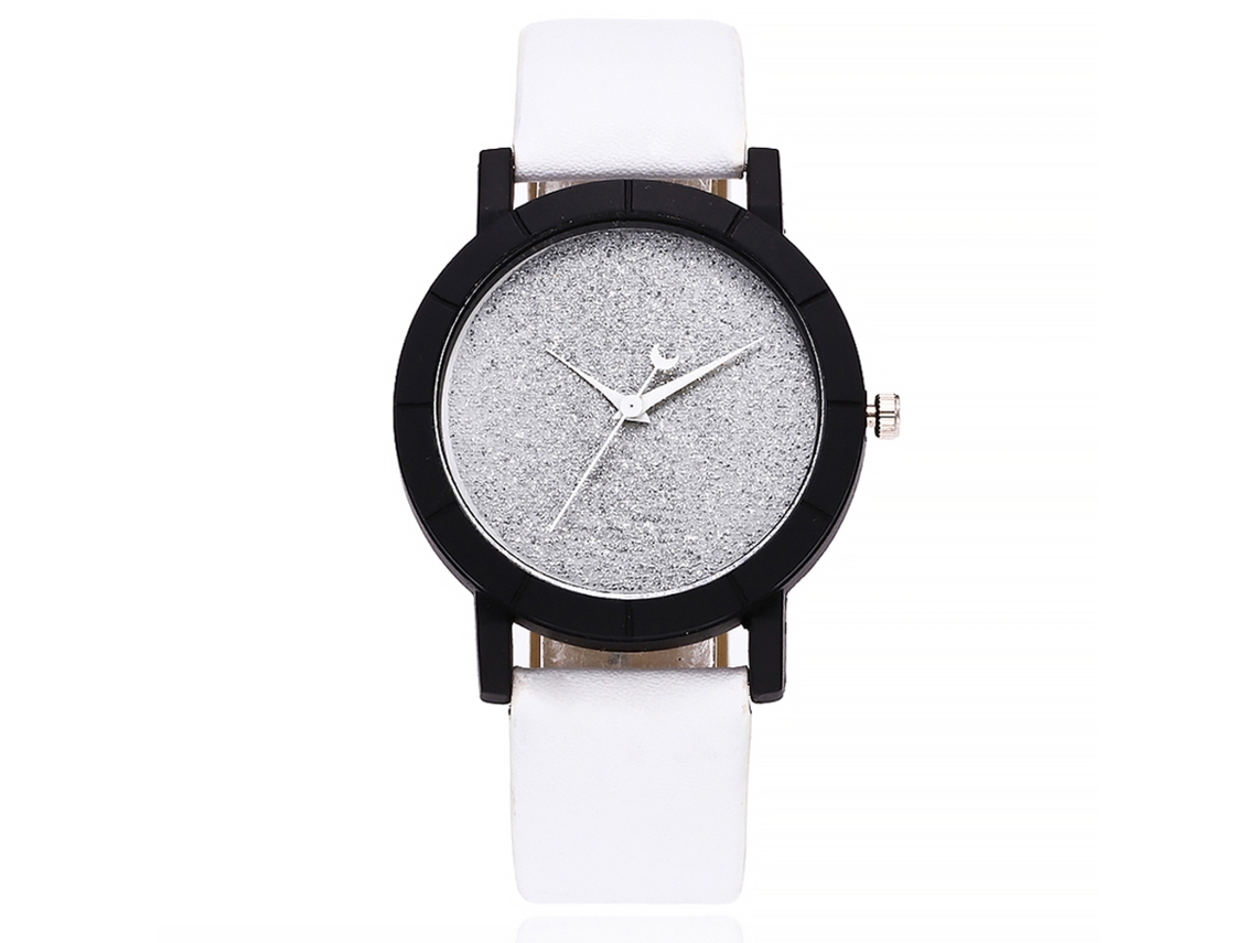Reloj De Pulsera De Moda Para Mujer Vansvar, Textura Rugosa, Piel Sintética, Movimiento De Cuarzo Blanco.