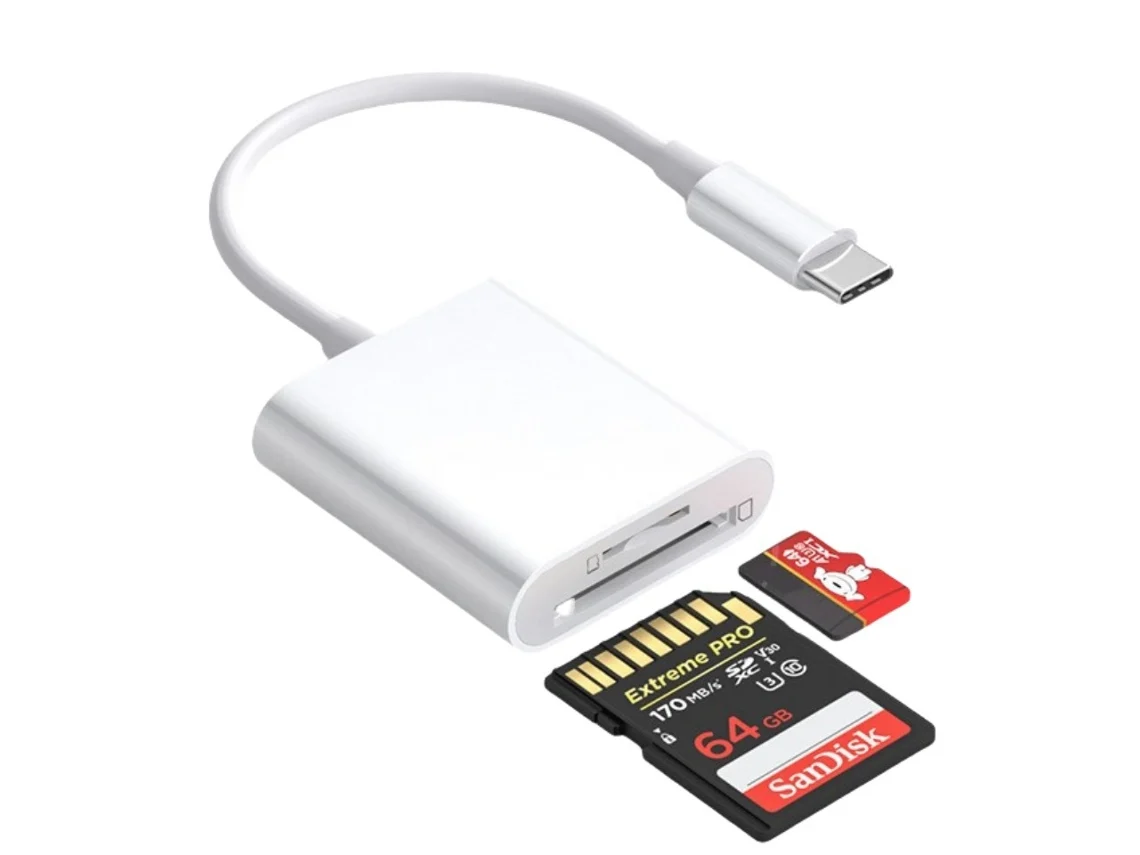 Lector de tarjetas tipo C a SD/TF compatible con adaptadores Android Cuich