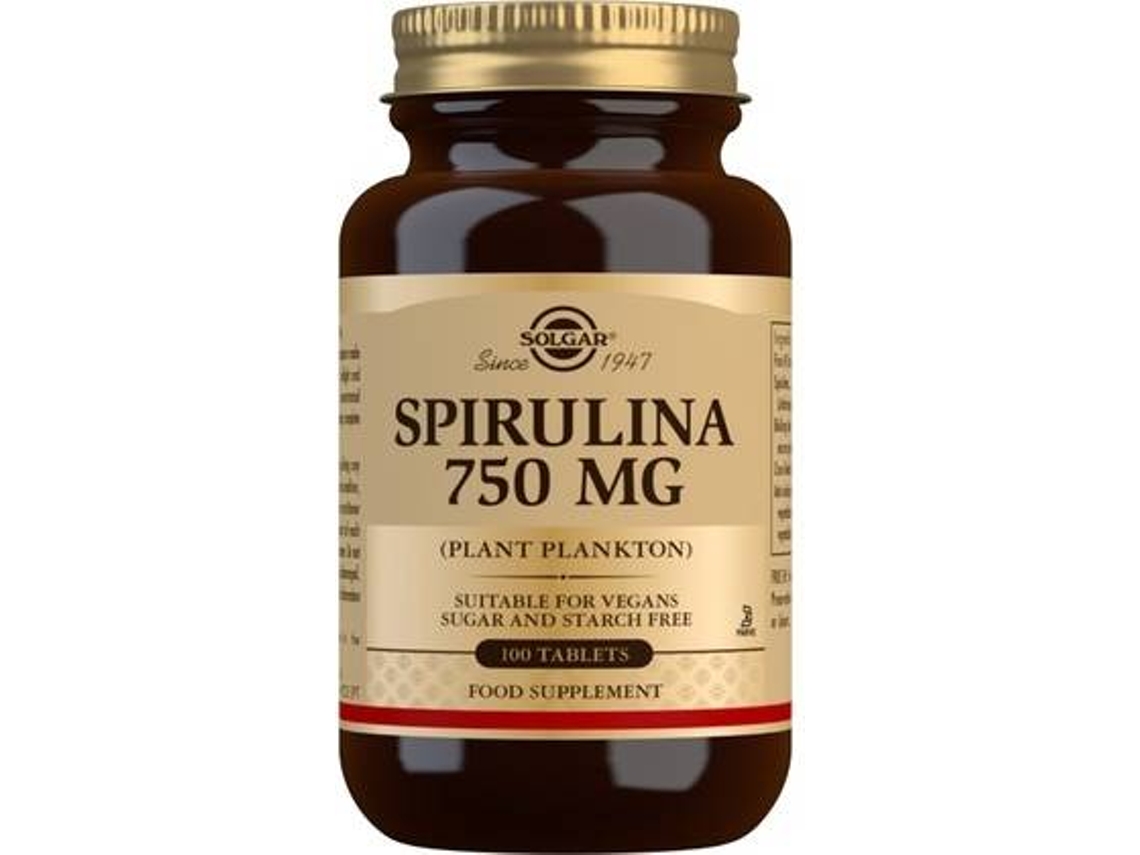Complemento Alimentar SOLGAR Espirulina (100 comprimidos de 750mg)