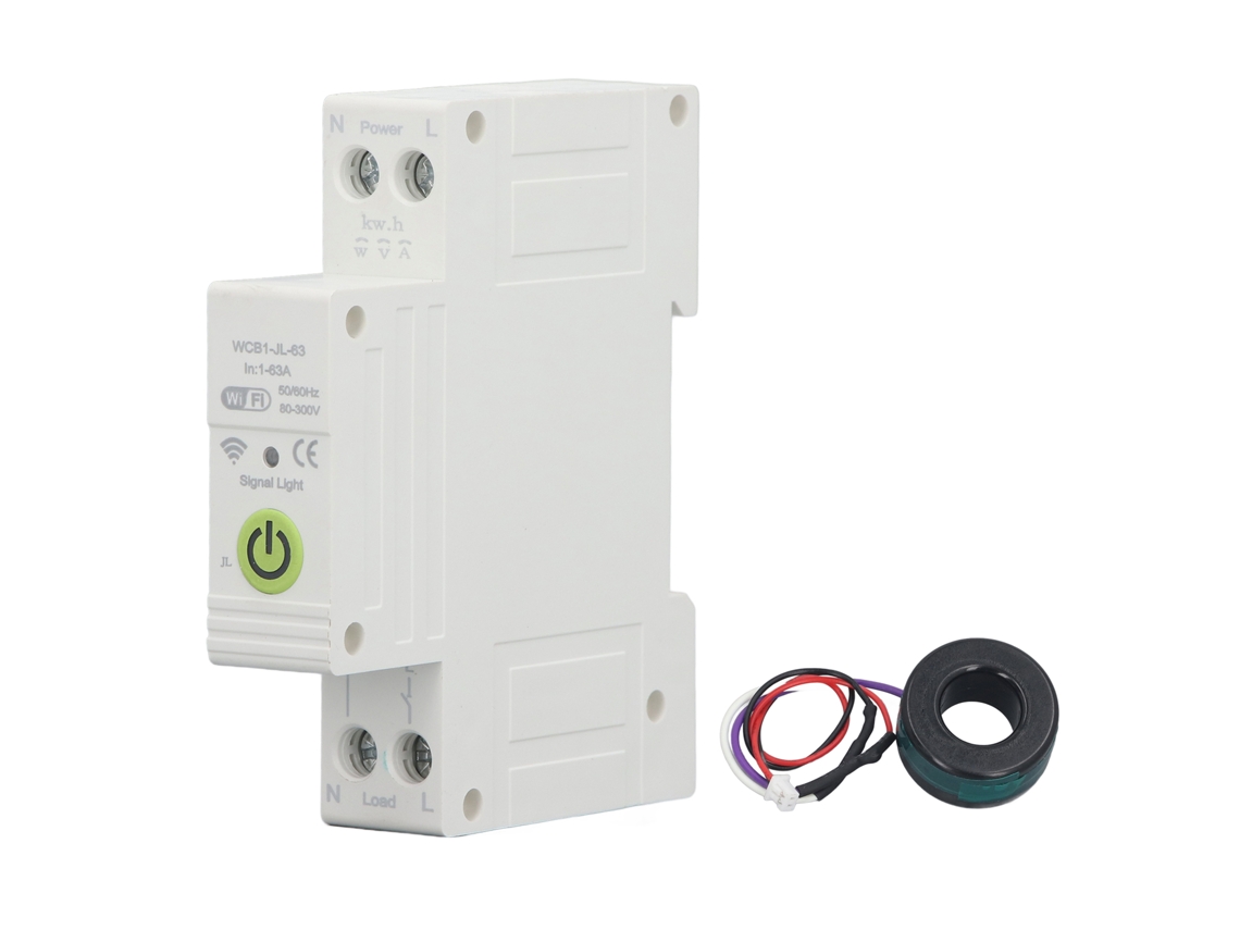 Disyuntor Inteligente Wifi Con Control Por App Y Voz, Medidor Y Temporizador, 1-63a, Ac230v, Din Rail