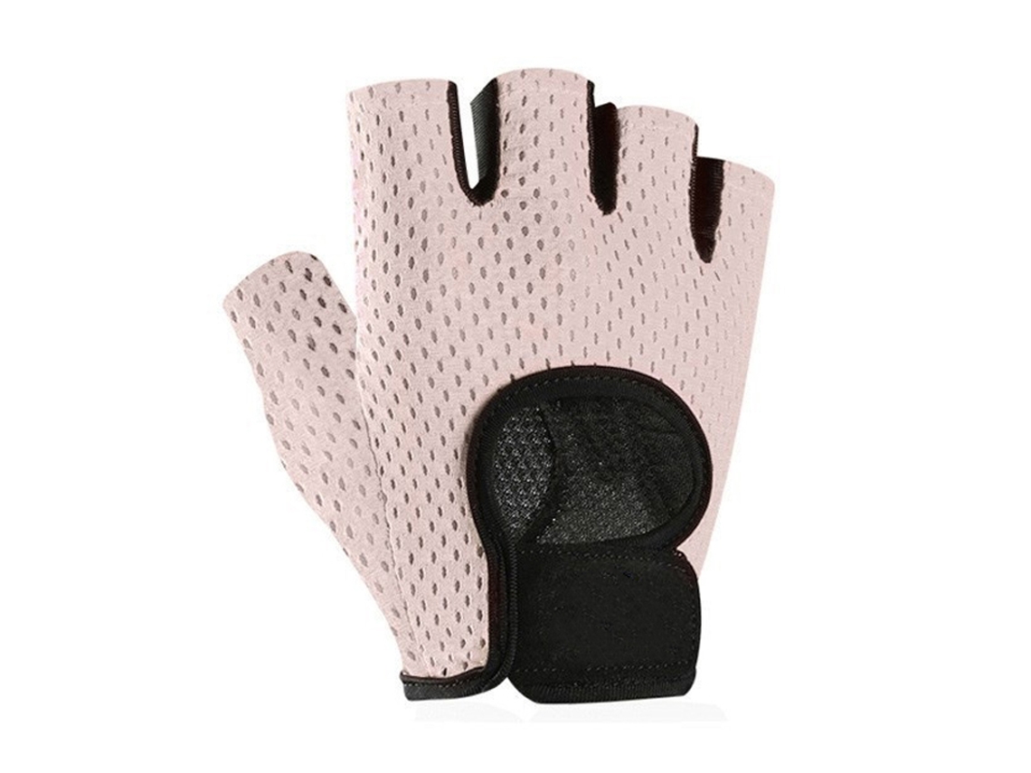 Jinwei-guantes De Entrenamiento Transpirables Antideslizantes Para Levantamiento De Pesas Medias Dedo Para Mujer Xg31 Rosa M