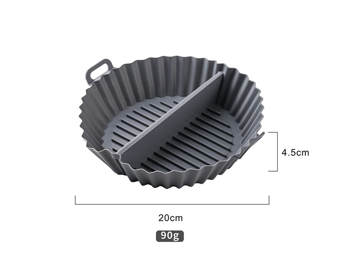 Moldes De Silicone Para Separar Alimentos De Fritadeira De Ar (8 Polegadas) - Reutilizáveis, Antiaderentes - 5