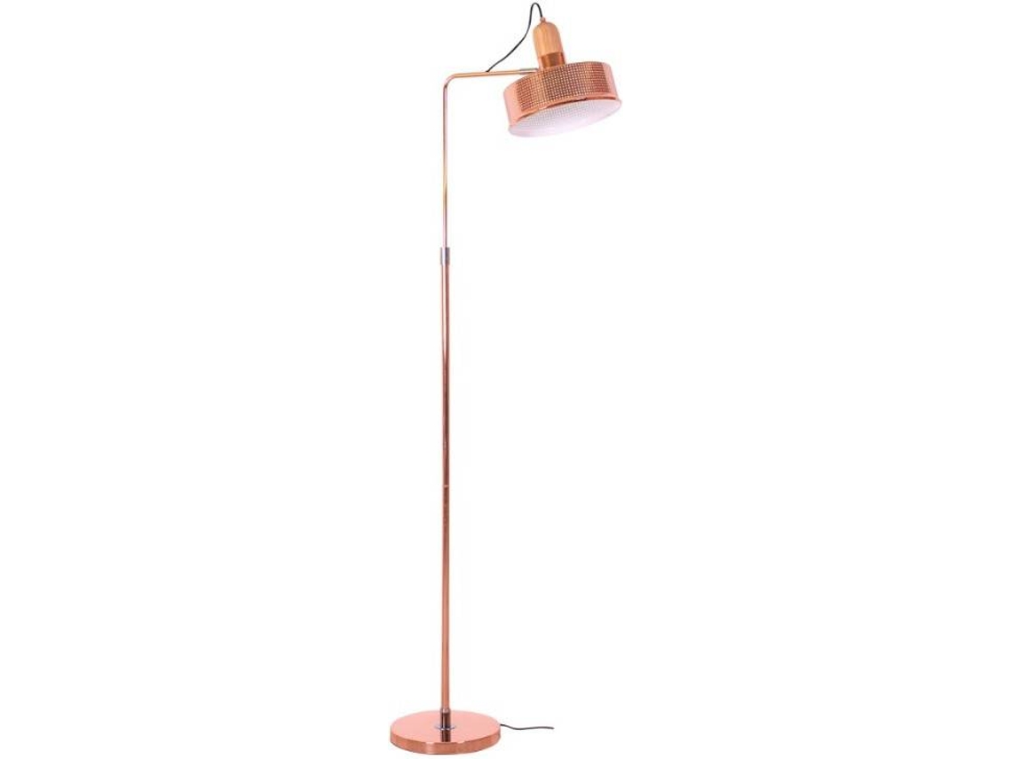 Lámpara de Pie FABRILAMP Anusca (Marrón - E27 - Máx. 60W - Madera - Metal)