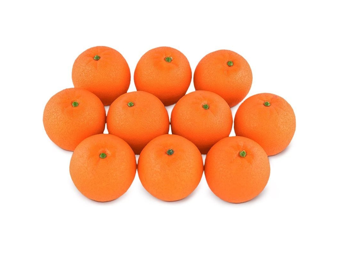 10 piezas de naranjas artificiales simuladas hechas de espuma ecológica para decoración del hogar, cocina, fiestas y juguetes infantiles.