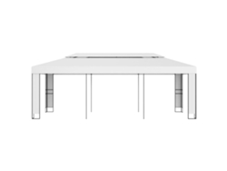 Gazebo con techo doble 3x6 m blanco Wsd456019 Lovely Home