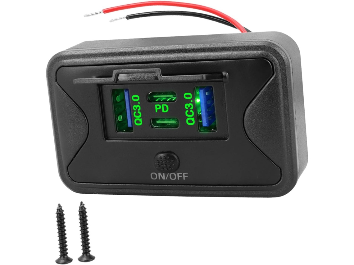 Adaptador Para Coche Con 4 Interfaces Y Capacidad De Carga Qc3 Para Teléfonos Y Tabletas Electrónicas.