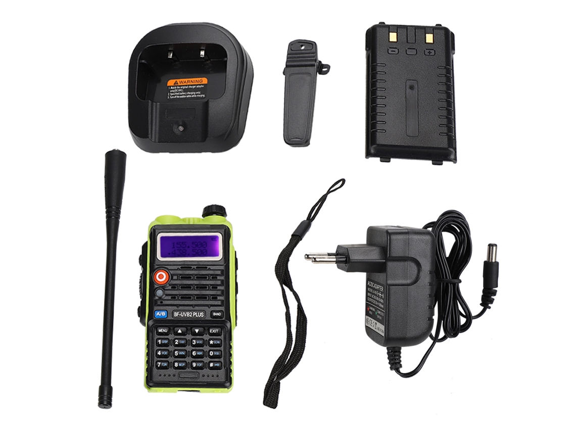 Radio Walkie-talkie Inalámbrica Vhf Bf Uvb2plus Con Batería Recargable De Iones De Litio.