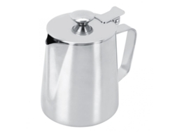 Taza XGF 350 ml de acero inoxidable jarra de jarra de jarra de jarra de lácteos de espuma de café latte arte jarra jarra de café taza de café taza con tapa de café moka cafetera | macetas de café