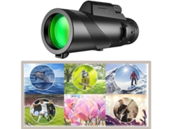 Telescopio monocular 50x60 de alta potencia, resistente al agua, con visión nocturna y poca luz, con prisma Bak4 para teléfono inteligente Chrui