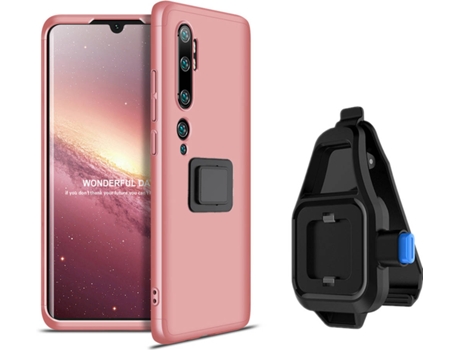 Funda Xiaomi Mi Note 10 Pro Slim Armor 360º con Soporte para la Cintura Rosa