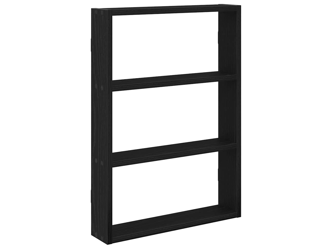 Maison Exclusive - Estantería De Pared Madera De Ingeniería Negra 43x9x60 Cm