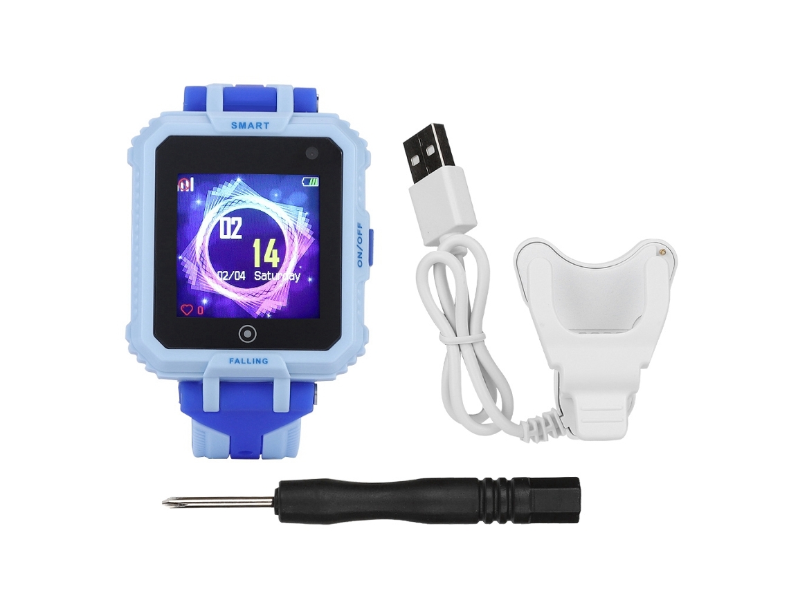 Reloj Inteligente Impermeable De Posicionamiento Lbs Para Niños Con Llamada Sim Azul