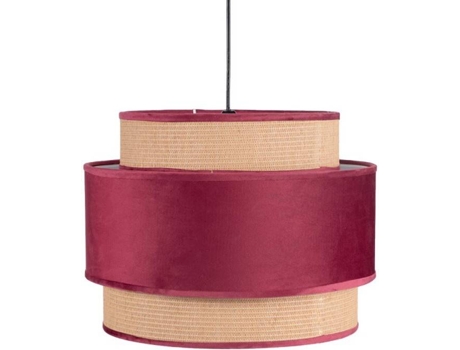 Lámpara de Techo FABRILAMP Adriano (Rojo - E27 - Máx. 60W - Tela)