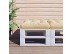 Cojín grande para sofá, Pallets, 60x60x12 cm, tela beige, HARLANV1