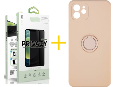 Carcasa + Protector de Pantalla para iPhone 12 Mini SKYHE Rosa Pastel