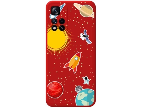 Carcasa para Xiaomi Redmi Note 11 Pro+ Plus 5G TUMUNDOSMARTPHONE Silicona Líquida Dibujos Rojo