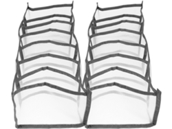 Organizadores Armario 2 Piezas 7 Compartimentos Resistente Calcetines Interior Plegable Cajón Dormitorio Ropa