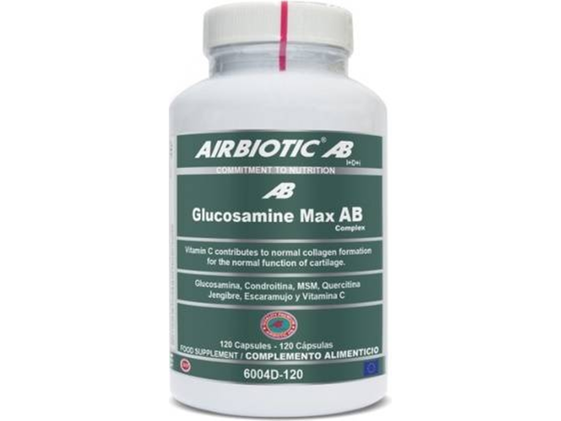 Complemento Alimentar AIRBIOTIC Glucosamina Max Ab Complex (120 cápsulas)