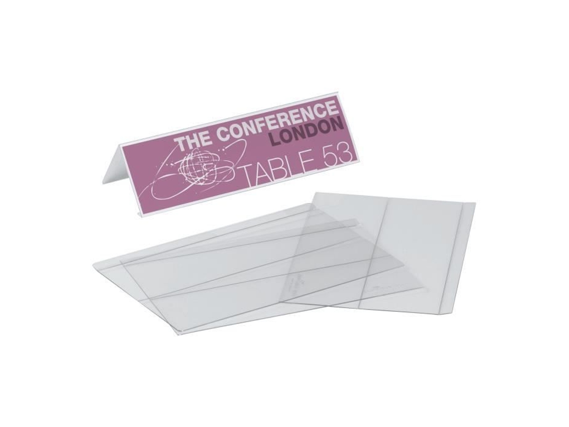 Insignia de oficina duradera para 61 x 210 mm transparente, paquete de 10 DURABLE