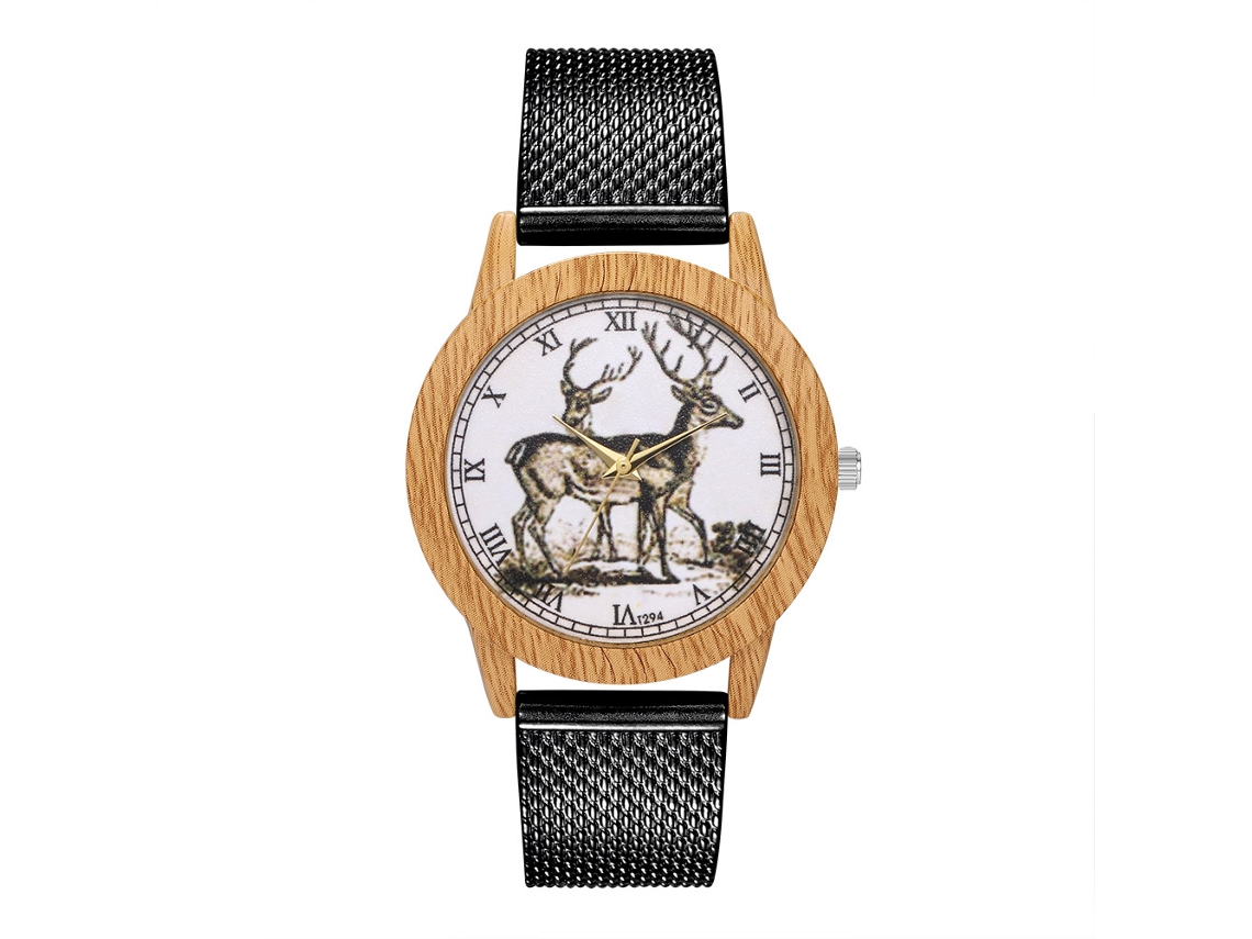 Reloj De Pulsera De Cuarzo Para Hombre Y Mujer Con Cinturón De Silicona Simple Y Moderno Negro