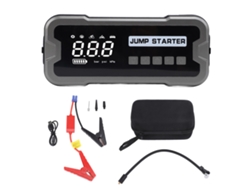 Arrancador de emergencia para coche de 12 V, 10 000 mAh, 4000 A de potencia máxima, caja de arranque, inflador de neumáticos portátil con luz LED