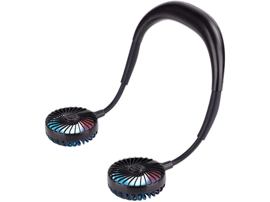 Mini Ventilador Portátil Colgante Para El Cuello Mini Usb De Banda Con Batería Recargable Escritorio