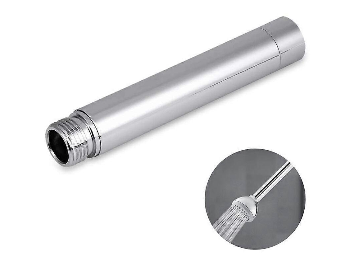 Extensión de brazo de ducha de metal niquelado cepillado para cabezal inferior existente