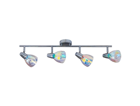 Lámpara De Techo Kora En Metal Cristal Cromo 68,5X16,5X9 Cm EPIKASA