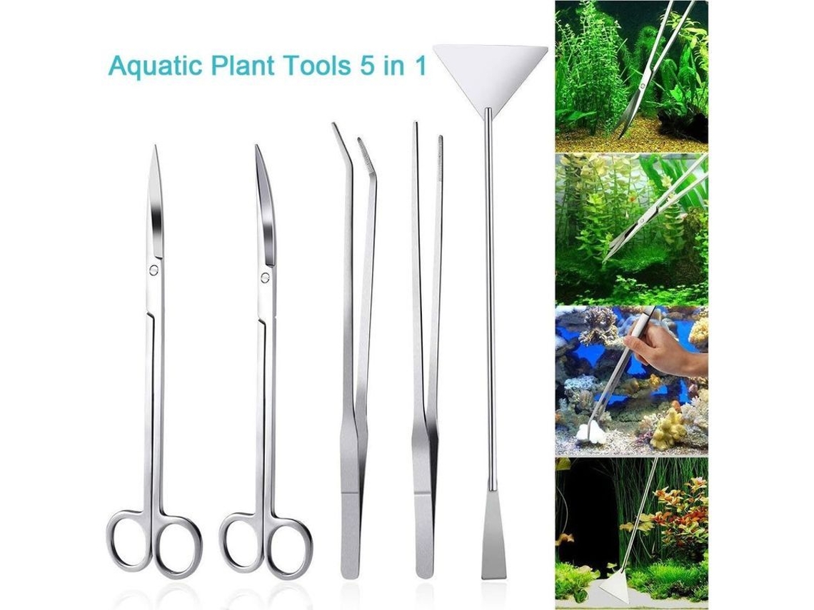 Kit De Herramientas De Acero Inoxidable Para Paisajismo Acuático 2025 Con Pinzas Y Tijeras