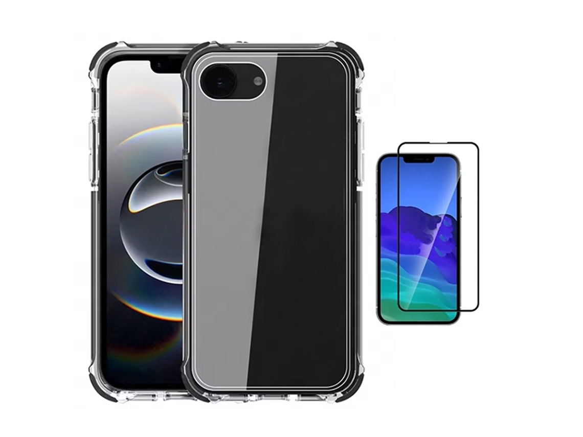 Kit Capa Superprotect Anti-shock Vidro Temperado Phonecare Para Apple Iphone 17e - Transparente