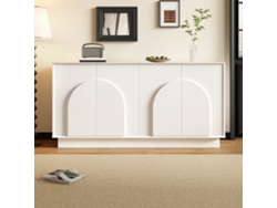 Aparador De 160 Cm, Mdf Mate, Puertas Curvas.