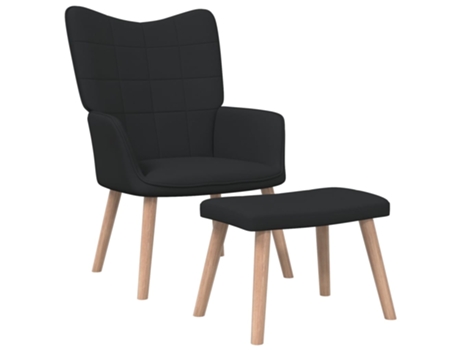 Silla de relajación VIDAXL Negro Tela (61.5x69x95.5 cm)