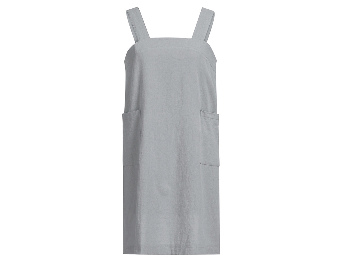 Delantal Holgado De Algodón Y Lino Para Mujer, Delantal Cruzado Espalda, Vestido De Pana Para Cocinar, Hornear, Jardinería
