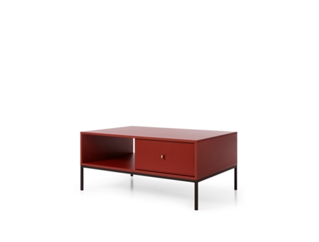 Mesa de Centro AKL FURNITURE PRIVATE Mono (Rojo y Negro - Madera de ingeniería - 103x68x46 cm)