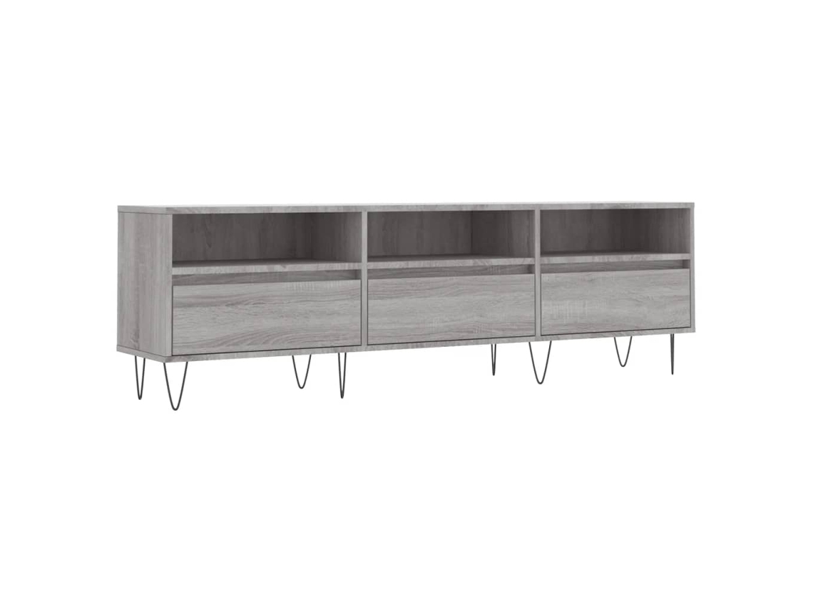 Maison Exclusive - Mueble Para Tv Madera Contrachapada Gris Sonoma 150x30x44,5 Cm