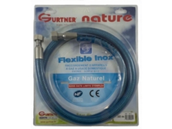 Manguera de acero inoxidable para gas natural, vida ilimitada, longitud 1m