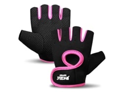 Luvas de Ginástica Unissex MDUG com Quatro Aberturas, Nylon e Elastano (rosa XL)